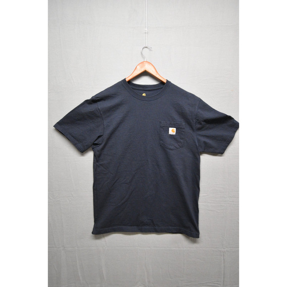 Carhartt Men’s Medium Pocket T-Shirt Navy Blue Original Fit Workwear Tee - Picture 1 of 6